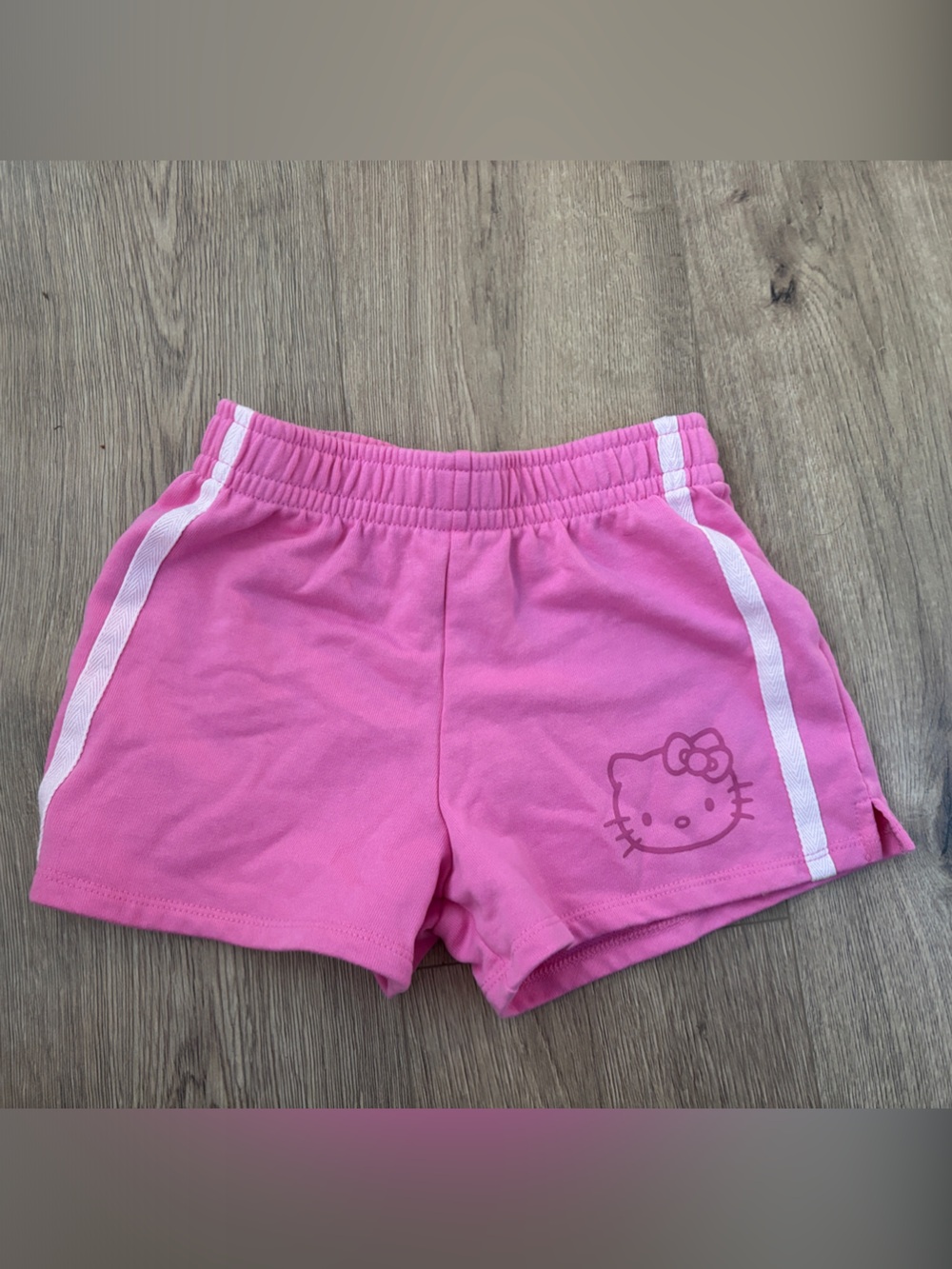 NWOT Hello Kitty Pink Shorts with White Side Stripes